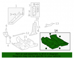 Front floor covering Lexus UX250h UX300h 19-26 black