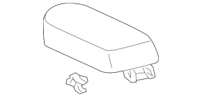 Armrest Toyota Rav4 06-12 leather gray, chemically treated