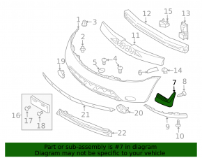 Front left mudguard for Nissan Murano z50 03-07