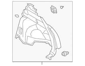 Right arch trim Lexus UX200 UX250h 19-22 for spare tire, without subwoofer