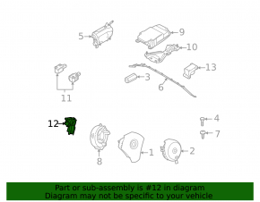 Airbag sensor, door left, BMW X5 X6 E70 E71 07-13