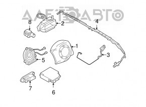 Airbag sensor, door left, BMW X5 X6 E70 E71 07-13