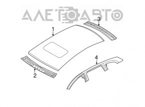 Metal roof for Audi Q5 8R 09-17 with panoramic windows