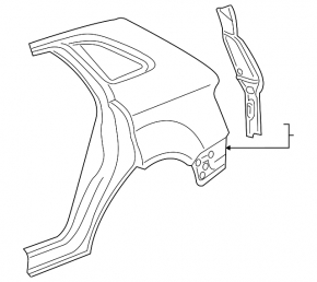 Quarter wing rear left Audi Q3 8U 15-18