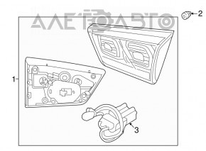 Left inner tailgate light for Kia Niro 17-20 LED, scratches, chip