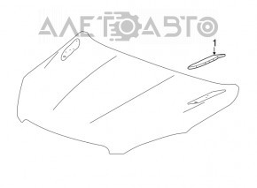 Hood trim right Buick Encore 13-16 chrome