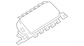 Passenger airbag in the dashboard of the Nissan Kicks 18-24