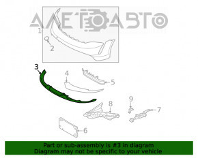 Porsche Taycan 19 Front Bumper Lip - Scratches Bottom
