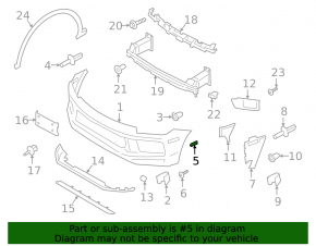 Right front bumper side light bracket for Porsche Cayenne 19-23