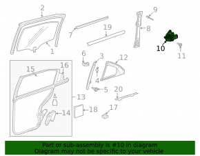 Window lift motor rear left Mercedes W221