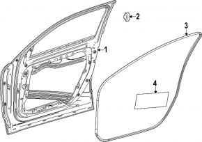 Front left door assembly for Mercedes X247 GLB 20-26