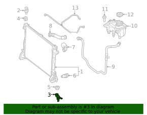 Lower left radiator bracket Mercedes Metris W447 16-23