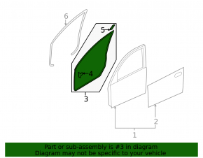 Front left door seal Mazda3 MPS 09-13