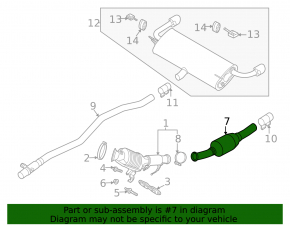 Catalytic Converter Rear Ford Escape MK4 20-22 1.5T