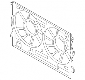 Diffuser radiator shroud bare Porsche Cayenne 19-26