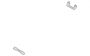 Black rear left roof handle for Porsche Cayenne 19-26