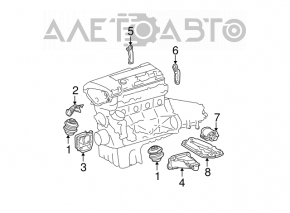 Left engine mount bracket for Mercedes W211 rwd