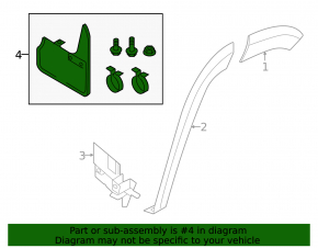 Mudguard rear right VW Taos 22-25