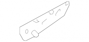 Side trim for center console, left rear, Volvo XC60 18-25, black, lower