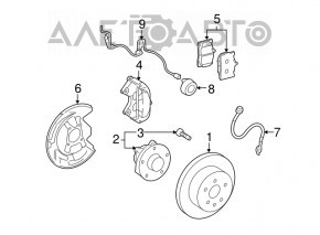 Front right hub Lexus GS300 GS350 GS430 GS450h 06-11 rwd