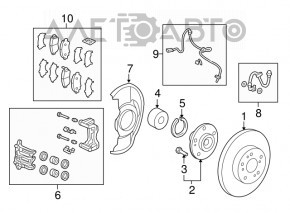 Brake Disc Cover Front Left Honda CRV 12-16