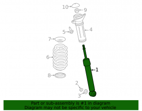 Rear shock absorber left Lexus UX200 19- FWD with support