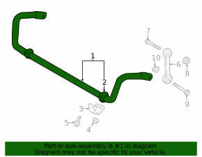 Front stabilizer bar for Audi Q8 19-25