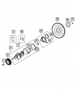 Dodge Durango 11-24 5.7 Crankshaft Rear Cover