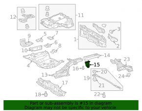 Muffler bracket right Toyota Prius 30 10-15