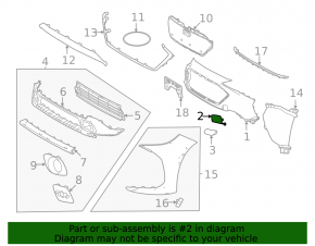Subaru Solterra 23-26 Front Bumper Tow Hook Cap Left