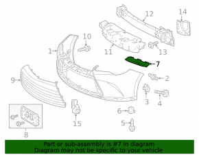 Front bumper mount right Toyota Camry v55 15-17 usa