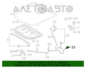 Bonnet Lock Opening Handle Interior Lexus ES300h ES350 19 Black