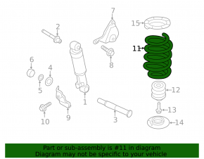 Rear right spring Kia Sorento 10-15 2.4