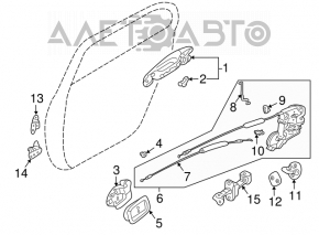 Mitsubishi Galant 04-12 rear left door lock
