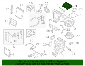 The bare heater housing (top part) for a 19-26 VW Jetta, without the actuator.