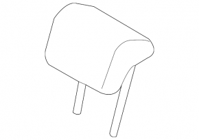 Rear left headrest 2nd row Mitsubishi Outlander 14-20 beige leather