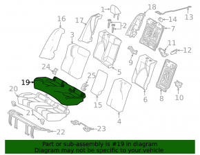 Rear seat, 2nd row, Toyota Camry v70 18-19, gray cloth, dry cleanable