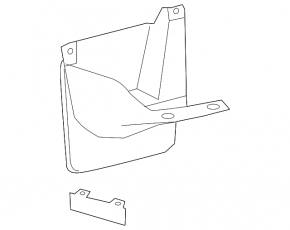 Lexus GX460 10-13 rear right mudguard, black