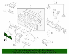 Driver's knee pad Kia Sorento 14-15 rest ser