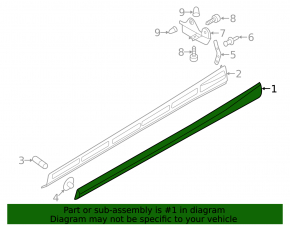 Left threshold for Audi A3 8V 15-20 4d