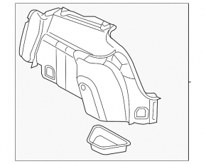 Left arch trim for Audi A3 22-26 AWD, black