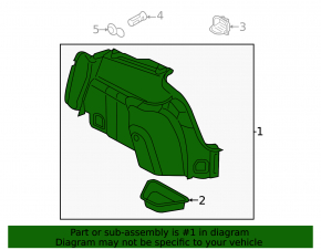Left arch trim for Audi A3 22-26 AWD, black