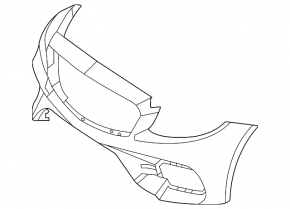 Bare front bumper Mercedes W213 E 350 450 21-23 for parking sensors, for camera