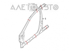 Left center pillar for Nissan Altima 13-18