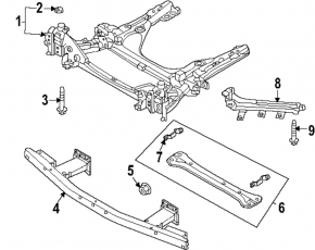 Right front subframe bracket for Mazda CX-90 24-26