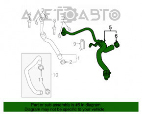 Cooling return pipe Mini Cooper Clubman R55 07-14 1.6 turbo