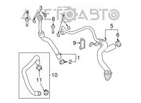 Cooling return pipe Mini Cooper Clubman R55 07-14 1.6 turbo