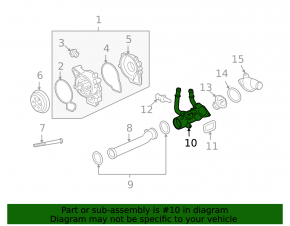 Thermostat housing Chevrolet Malibu 13-14 hybrid