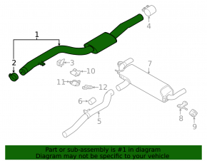 Exhaust line middle part BMW 7 G12 16-22 B58