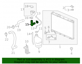 Upper cooling pipe Honda CRV 20-22 hybrid